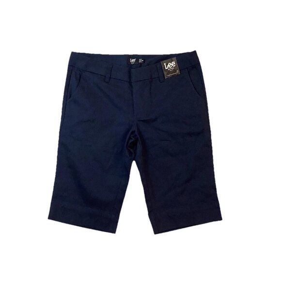 NWT Lee Uniform Shorts School Work Size 5 Juniors 8' inseam Navy Blue - Picture 4 of 11